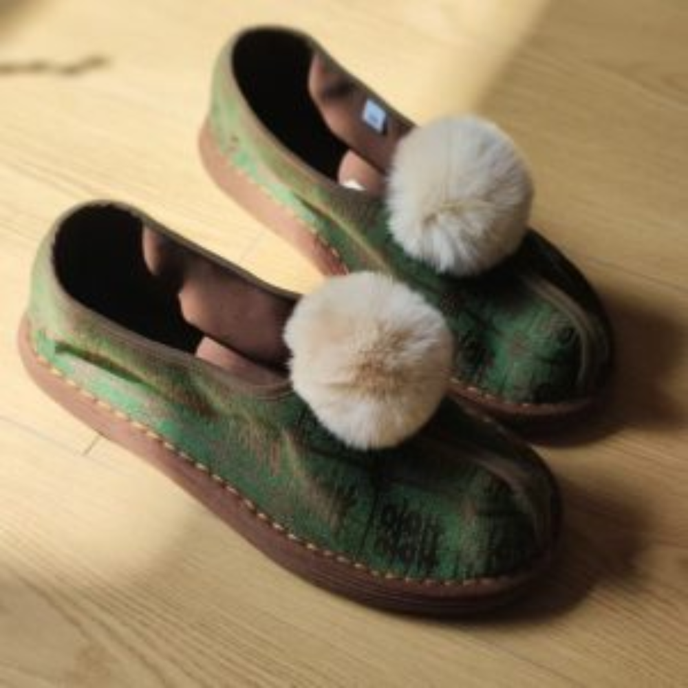 “Elysian Walkers” Thousand-Layer Sole Silk Shoes view 2