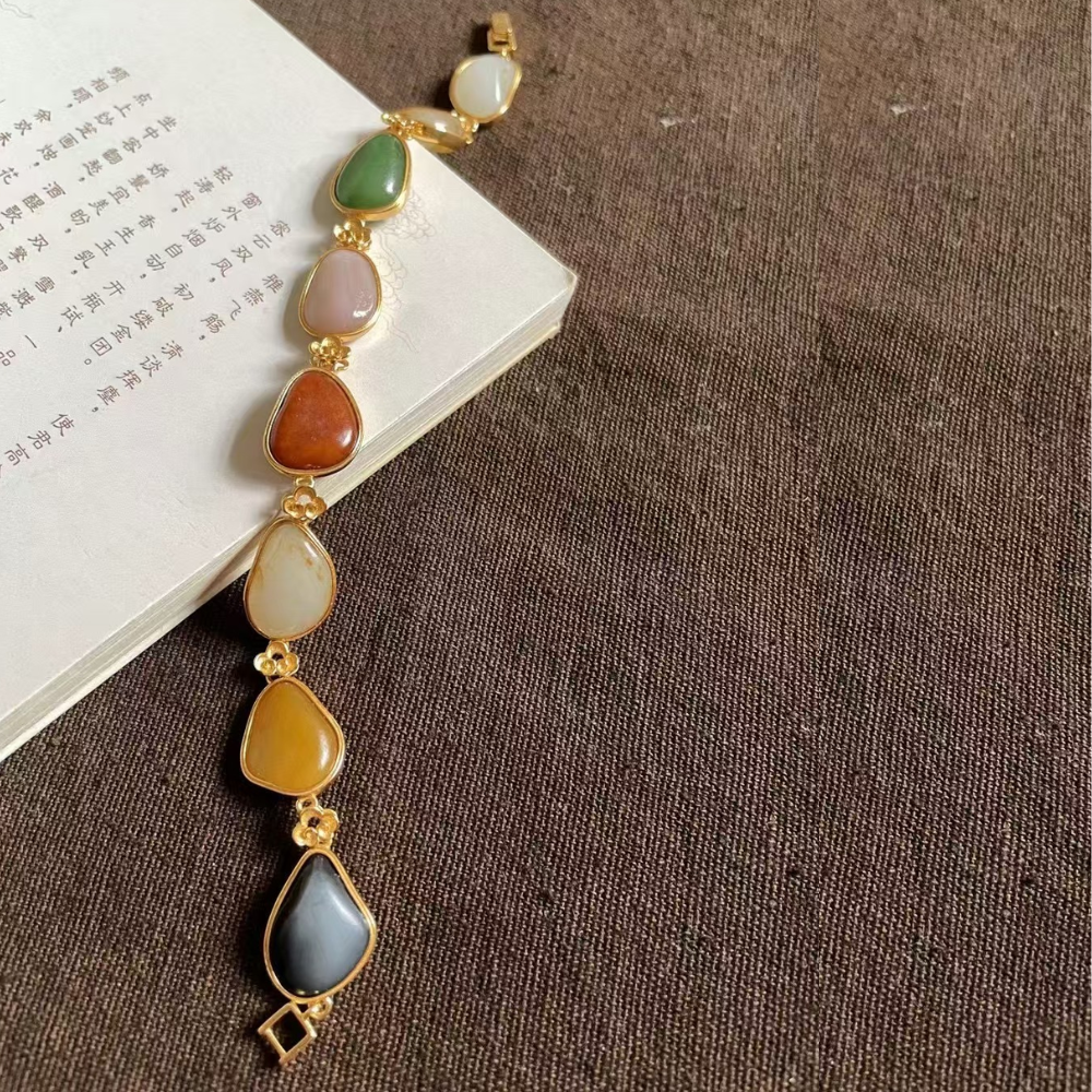 Lonely Stone “Treasure of Colors” Gold Bracelet – 21.7g