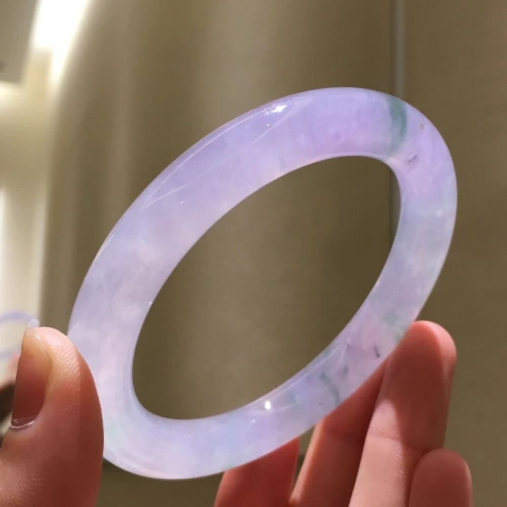 Violet Jadeite Bangle- Size 56mm view 1