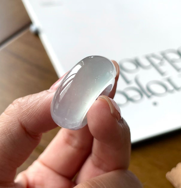 Icy Watery Jadeite Band Ring