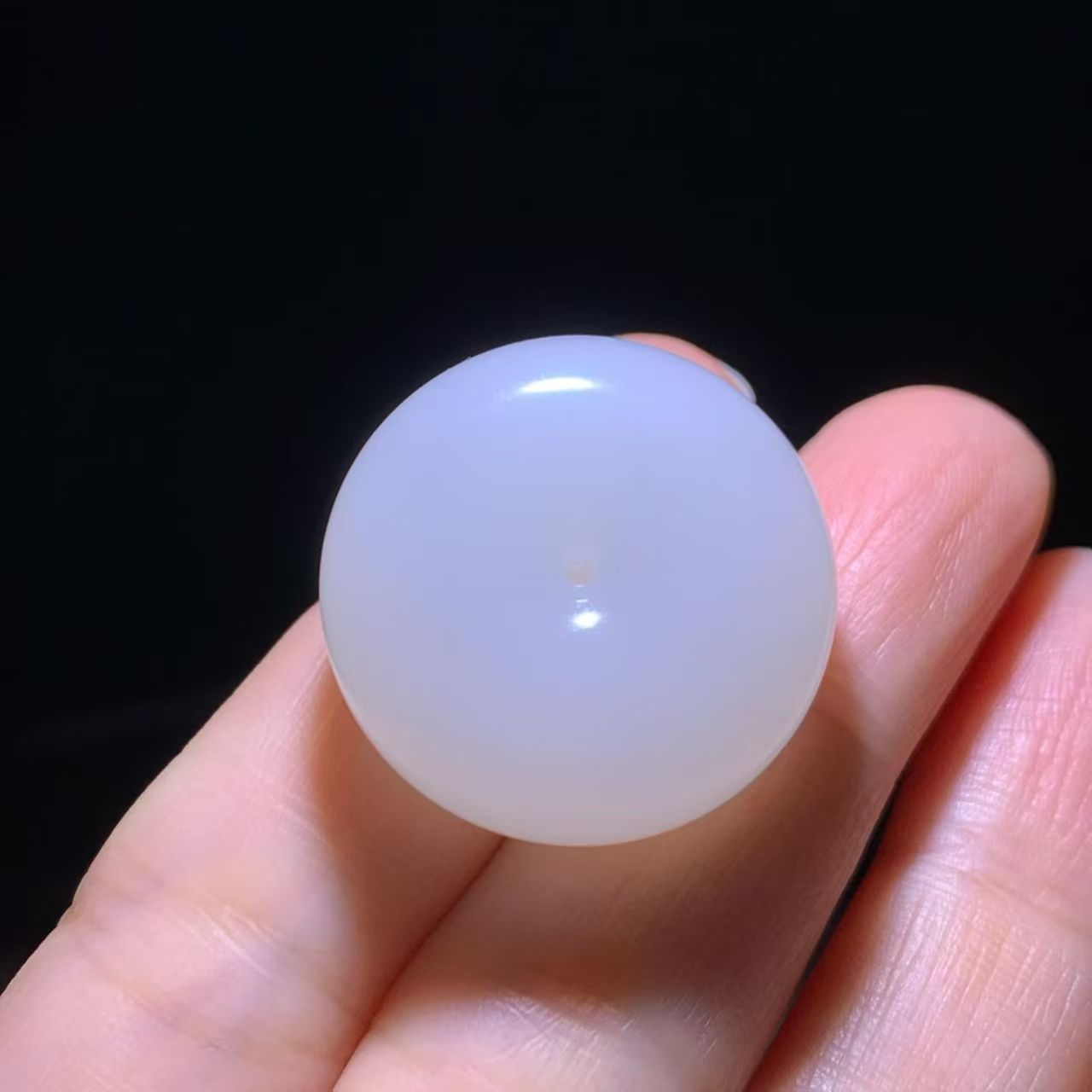 Classic White Nephrite Jade Ping An Kou Pendant