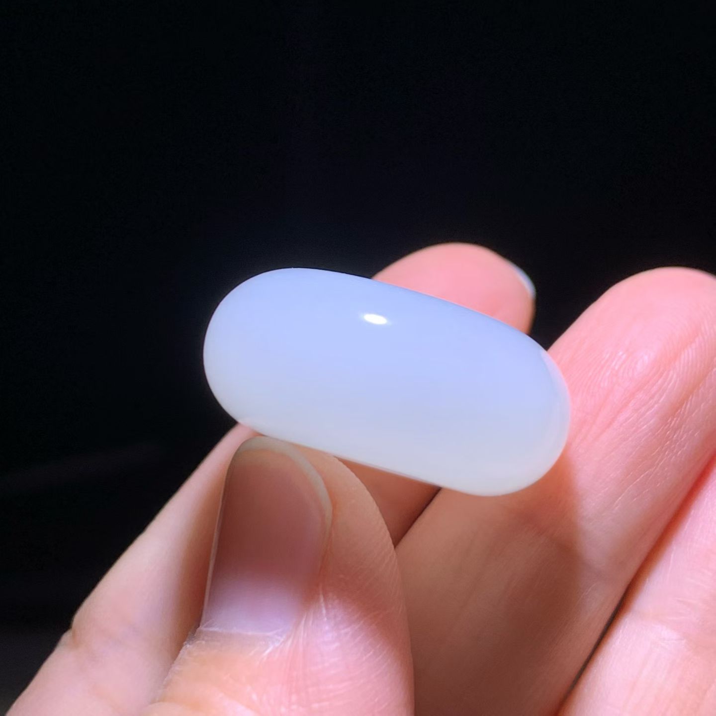Classic White Nephrite Jade Ping An Kou Pendant view 1