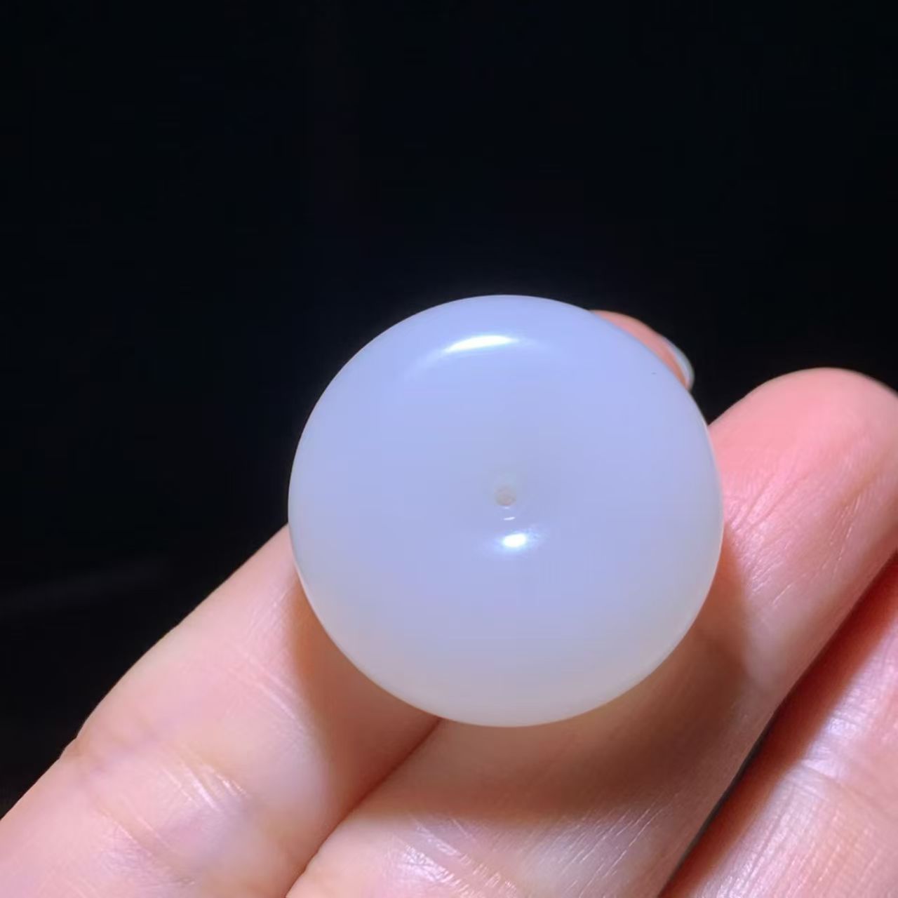 Classic White Nephrite Jade Ping An Kou Pendant view 3