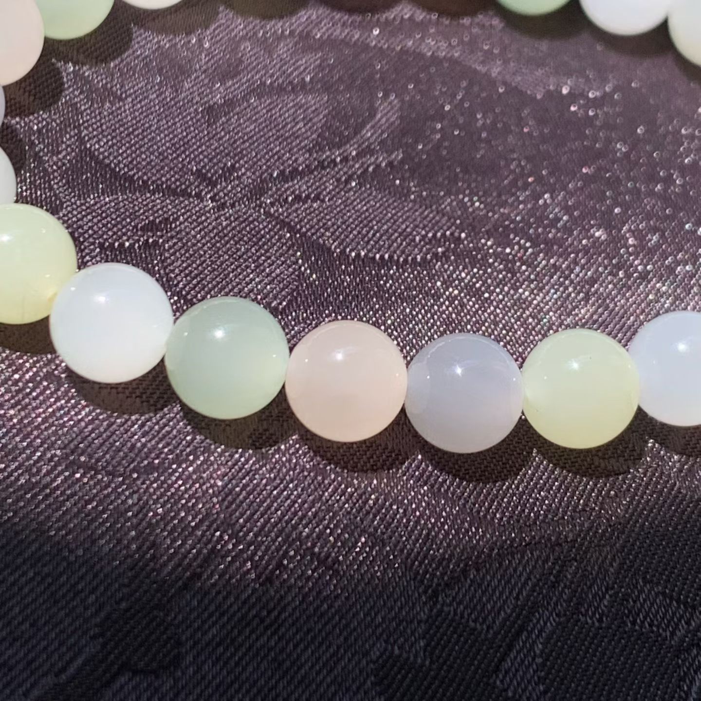 Pastel Multicolor Qinghai Nephrite Jade Bracelet (8mm) view 3