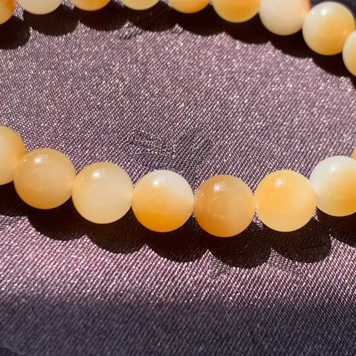 Tang Bai Nephrite Jade "Treasure Basin" Bead Bracelet (10mm) view 7