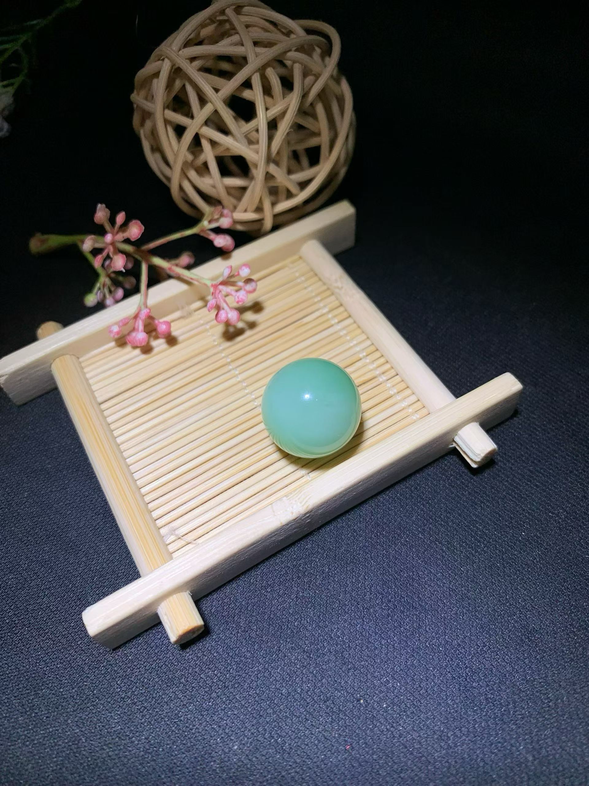 Mint Green Nephrite Jade Journey Bead (14mm) view 5