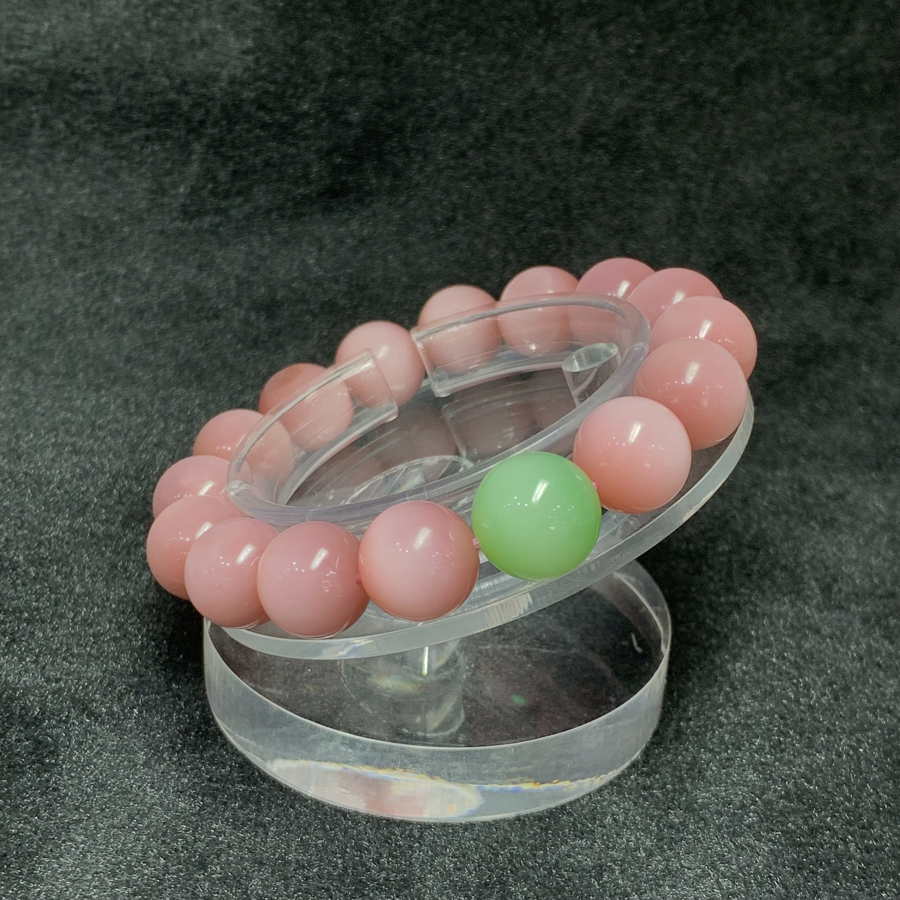 Taohua Nephrite Jade (桃花玉) Museum Grade Collector Bracelet (14mm) view 2