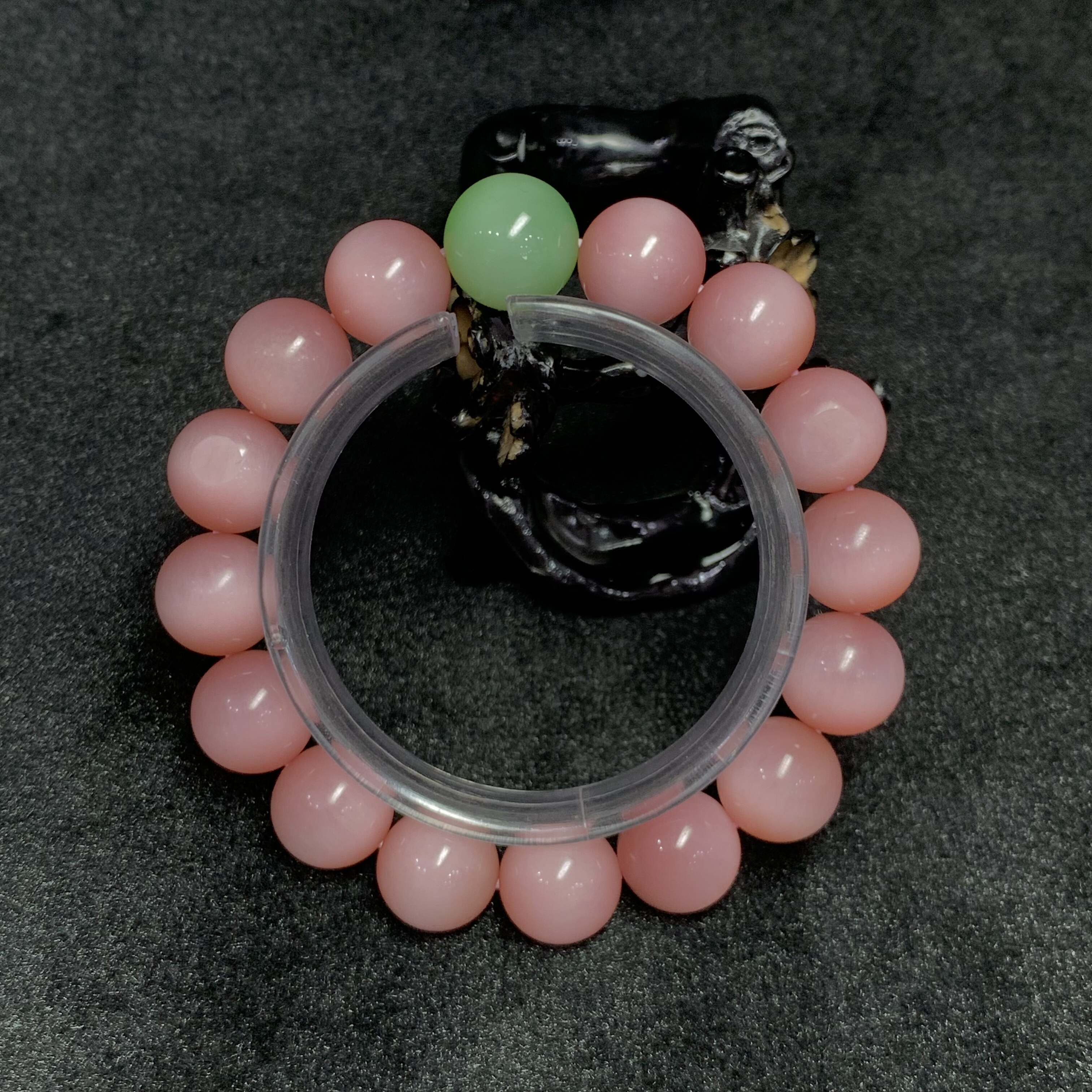 Taohua Nephrite Jade (桃花玉) Museum Grade Collector Bracelet (14mm) view 5