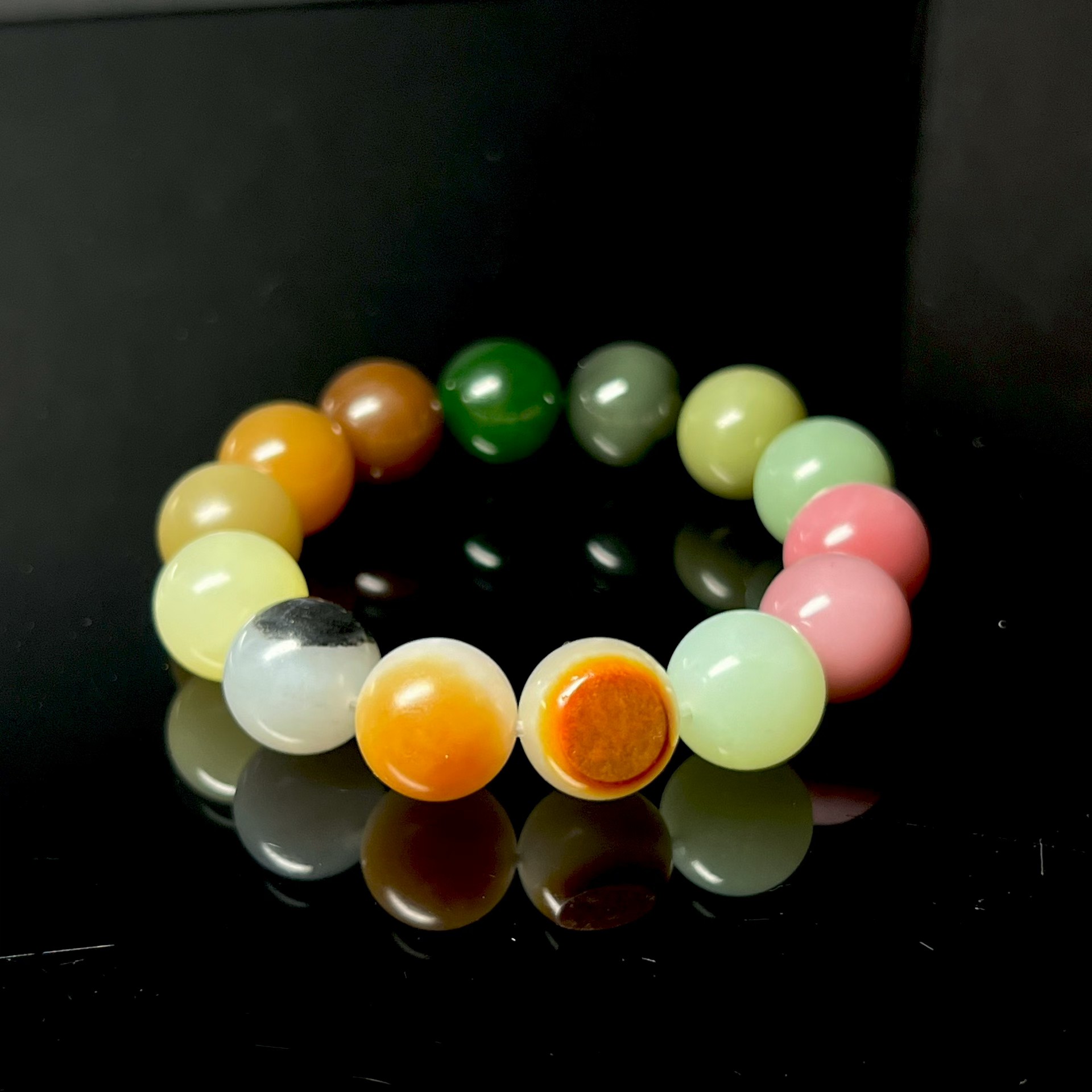 Museum-Grade Xinjiang Nephrite Spectrum Bracelets Collector's Inspiration Gallery view 3