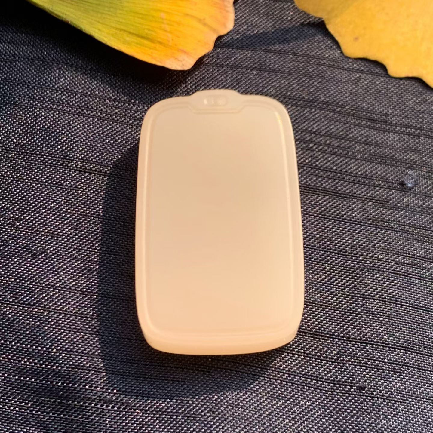 Lotus Pink Nephrite "Ping An Wu Shi Pai" Pendant view 3