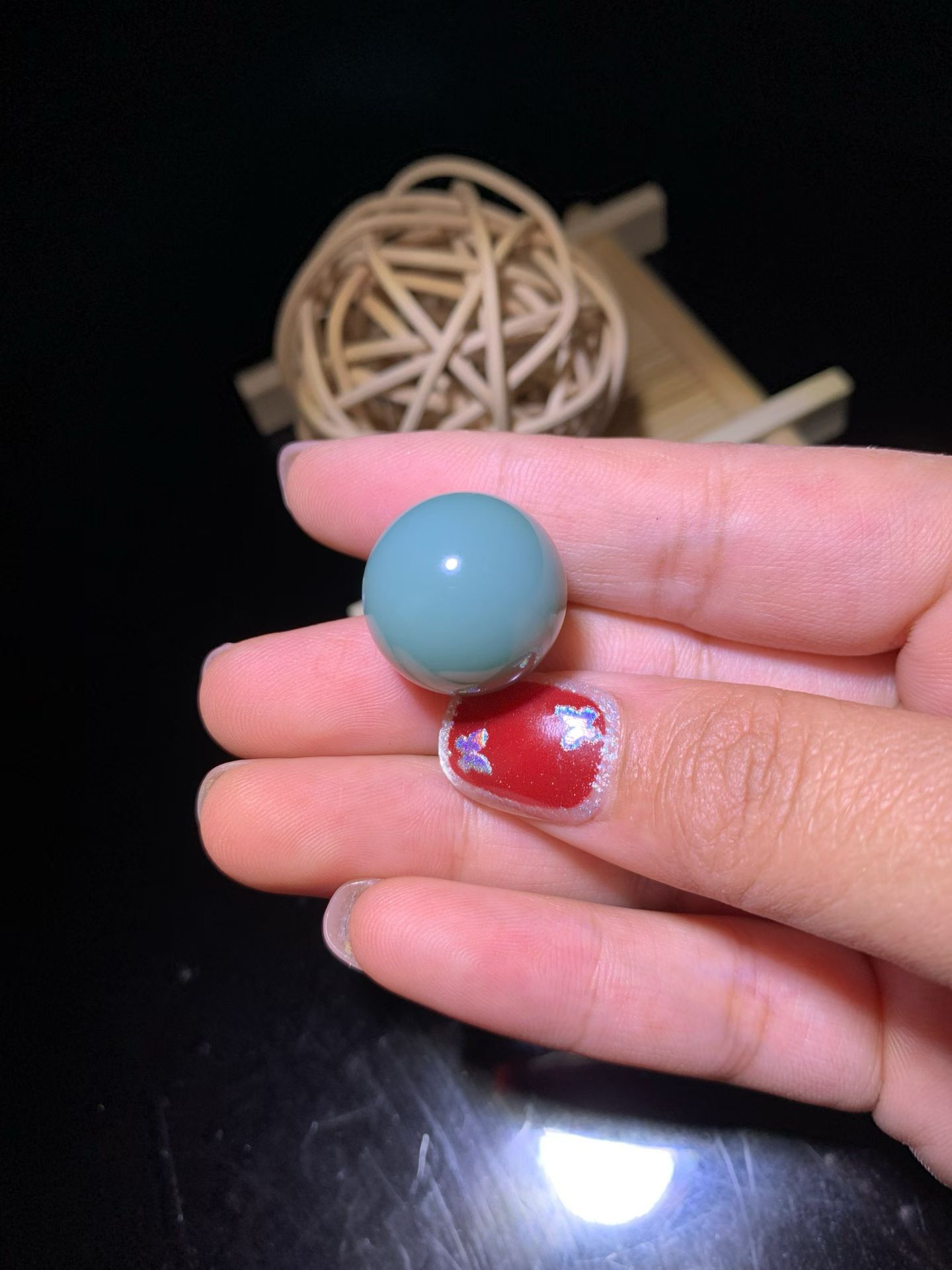 Xinjiang Shazaoqing Nephrite Collector Bead (16 mm) view 3