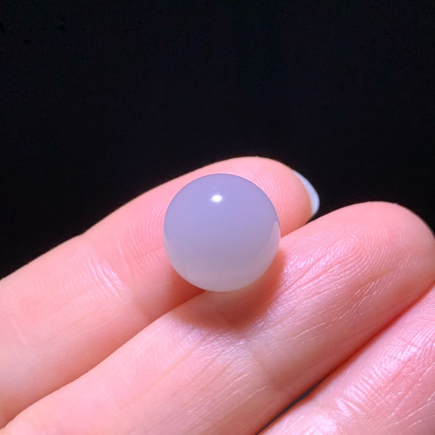 Smoky Lavender Nephrite Jade Journey Bead (12mm)