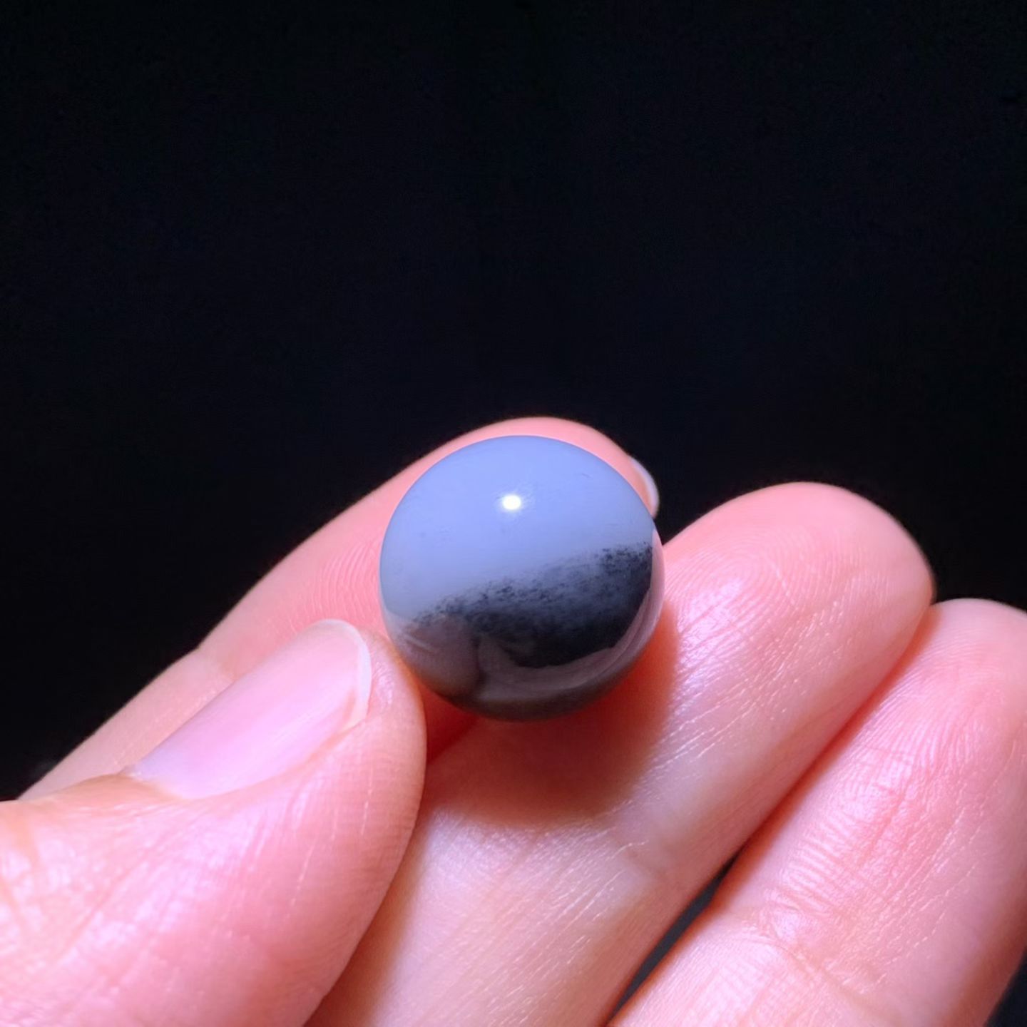 Qinghua “Bol au trésor” Perle de collection en néphrite (14mm)	